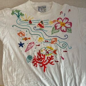 Vintage 1990s Swan Magic embroidered shirt